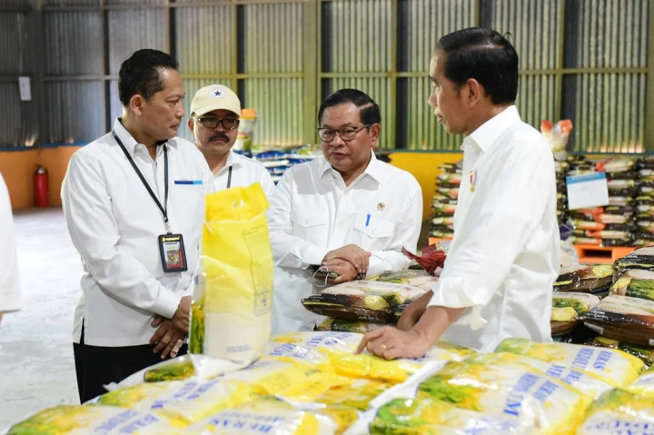 Presiden Jokowi Tinjau Gudang Bulog Batangase di Maros