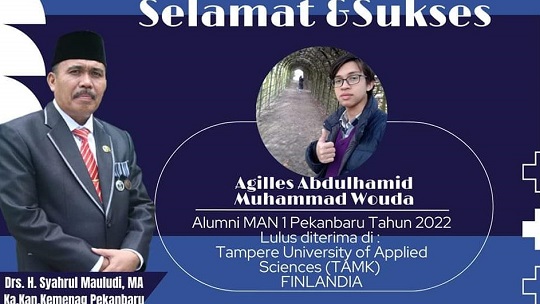 Keren! Siswa MAN 1 Pekanbaru Diterima di Kampus Favorit Finlandia