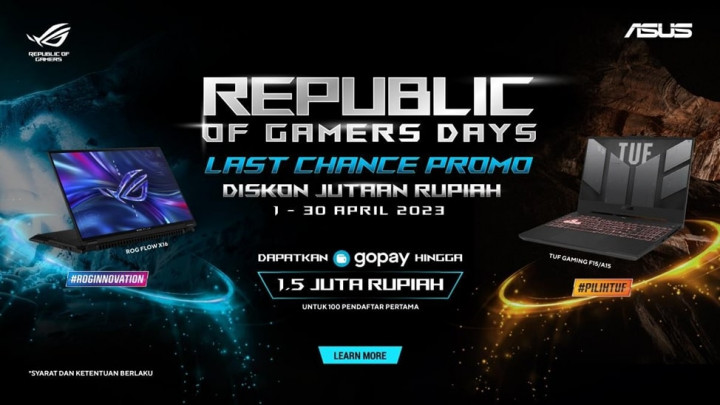 Beli Laptop Asus ROG Dapat Saldo GoPay Rp1,5 Juta