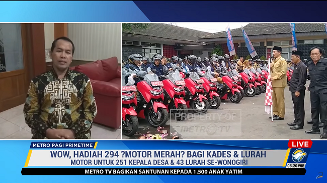 Alasan Bupati Wonogiri Bagikan 294 Motor N-Max ke Kades & Lurah