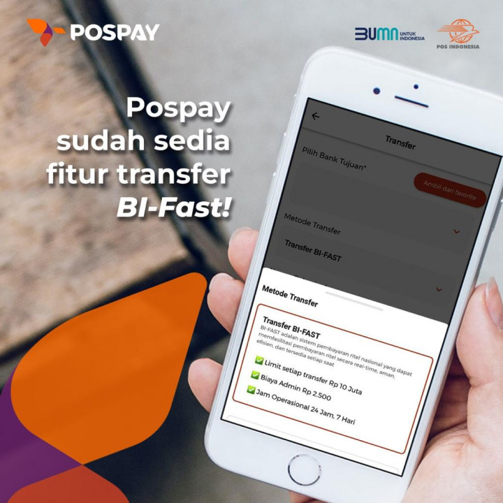 Baru! Pospay Sekarang Ada Fitur Transfer BI-Fast