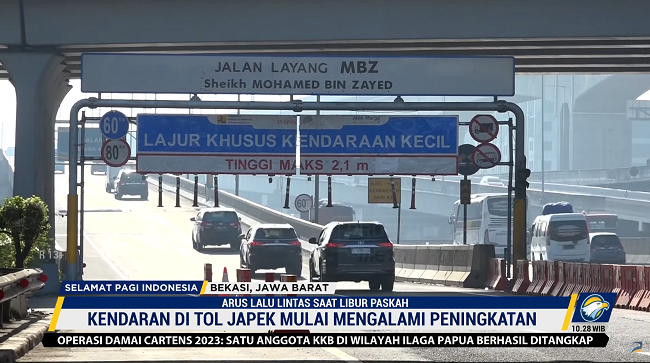 Volume Kendaraan Meningkat, Jasa Marga Berlakukan Sistem <i>Contraflow</i> di Tol Japek