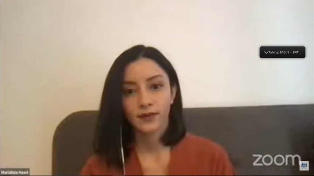 News Presenter Metro TV Marializia Hasni, penerima beasiswa Chevening 2020-2021. Tangkapan layar.
