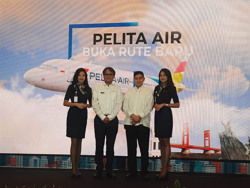 Konferensi Pers Pelita Air buka rute baru domestik. Foto: A. Firdaus/Medcom