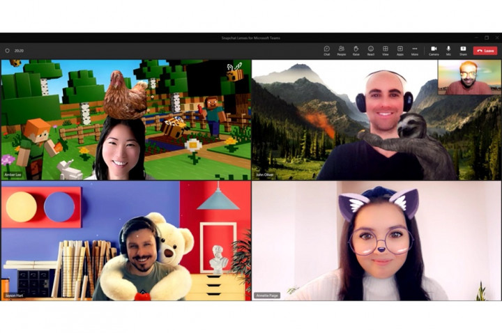 Microsoft Teams Tambahkan AR Lenses Snapchat ke Video Chat