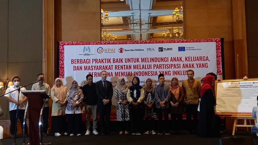 Save the Children Indonesia meluncurkan Petunjuk Teknis Partisipasi Anak dalam Proses Pembangunan dan Pedoman Perlindungan Anak Pembela HAM. Foto: Aulia/Medcom