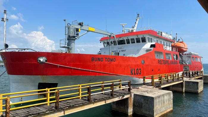 Kapal Latih 'Bung Tomo' Poltekpel Hadir di Angkutan Lebaran 2023