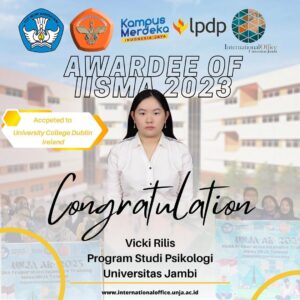Vicki Rilis, Mahasiswi Unja Pertama yang Lolos Program IISMA