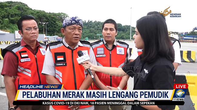 Pelabuhan Merak masih lengang pemudik. Foto: Dok/Screenshot Metro TV