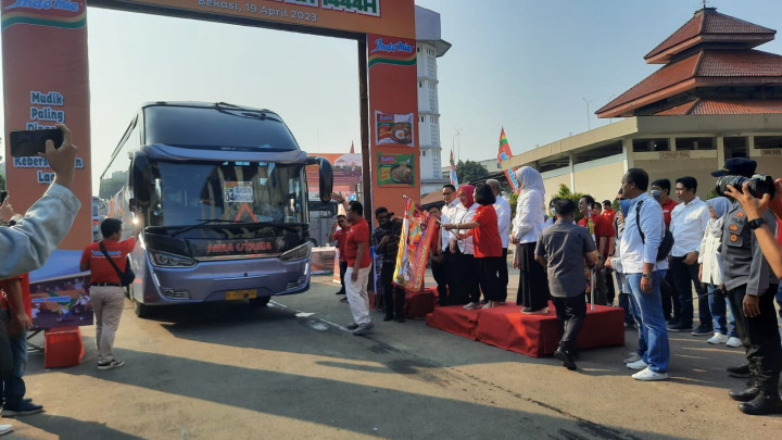 Menaker Ida Lepas Mudik Bareng 10.800 Pengusaha Warmindo