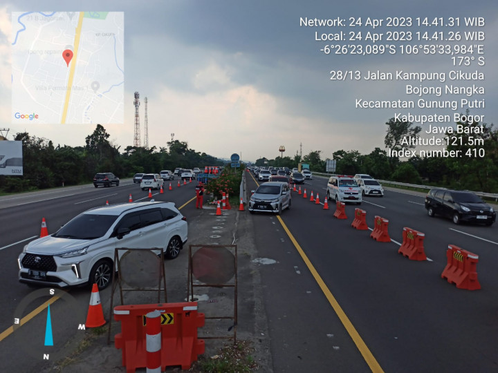 Jasa Marga Berlakukan Contraflow di Tol Jagorawi Arah Jakarta