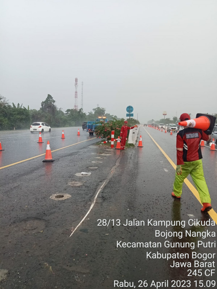 Jasa Marga Berlakukan <I>Contraflow</I> 13 Km di Tol Jagorawi Arah Jakarta