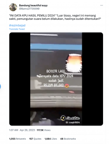 [Cek Fakta] Ternyata Data KPU Hasil Pemilu 2024 sudah Jadi? Ini Faktanya