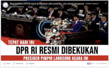[Cek Fakta] Jokowi Resmi Bekukan DPR? Begini Faktanya