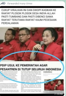 [Cek Fakta] PDIP Dikabarkan Usul Semua Pesantren di Indonesia Ditutup? Cek Faktanya Dulu