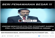 [Cek Fakta] Jokowi Bongkar Politik Standar Ganda FIFA? Cek Faktanya