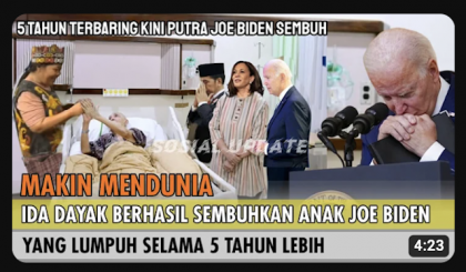 [Cek Fakta] Ida Dayak Berhasil Sembuhkan Putra Joe Biden yang Lumpuh? Begini Faktanya