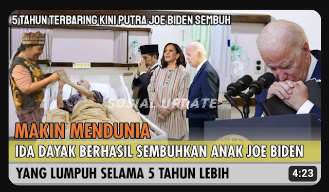 [Cek Fakta] Ida Dayak Berhasil Sembuhkan Putra Joe Biden yang Lumpuh? Begini Faktanya