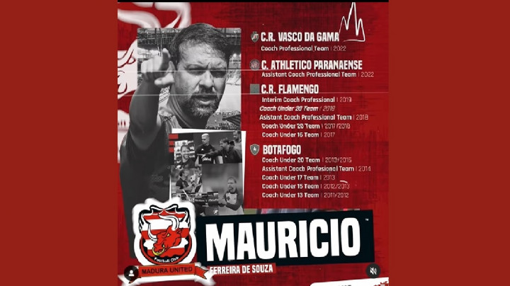 Madura United Datangkan Pelatih Mauricio Souza dari Brasil