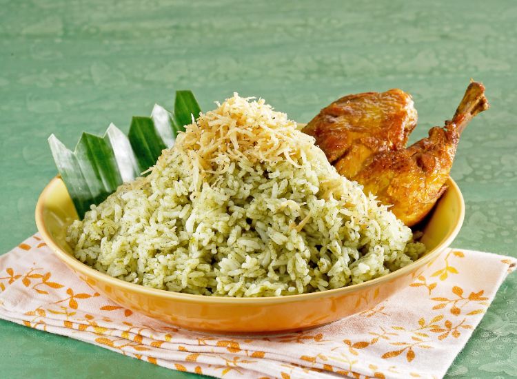 Nasi Hijau Teri. Foto: sajian sedap