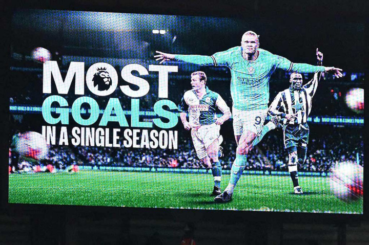 Top! Haaland Pecahkan Rekor Gol Semusim Liga Inggris