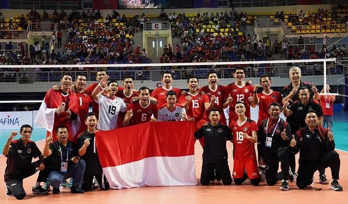 Bola Voli Putra Libas Singapura Tiga Set Langsung