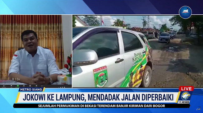 Bupati Lampung Tengah Bantah Perbaikan Jalan Karena Ada Kunjungan Jokowi