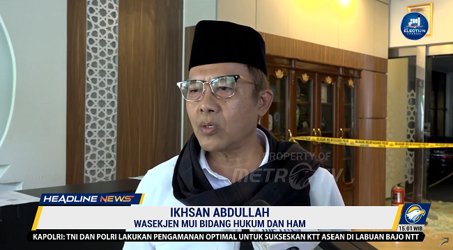 MUI Bidang Hukum dan HAM Ikhsan Abdullah. Foto: Dok/Screenshot Metro TV
