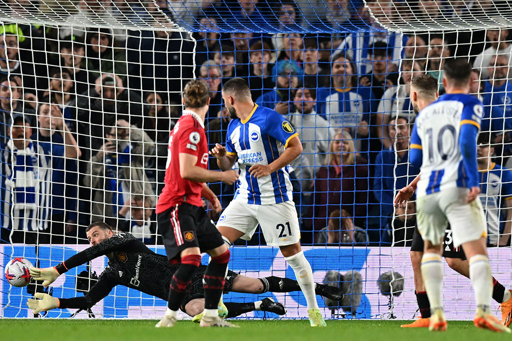 Manchester United takluk di kandang Brighton and Hove Abion. AFP PHOTO/Glyn Kirk