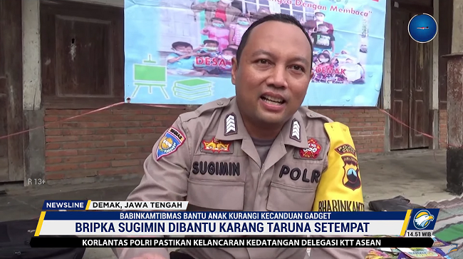 Bhabinkamtibmas Demak Bantu Anak Kurangi Kecanduan Gadget
