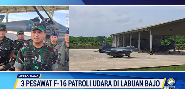 TNI AU Siagakan 3 Pesawat Tempur F-16 di Kupang untuk Amankan KTT ASEAN ke-42