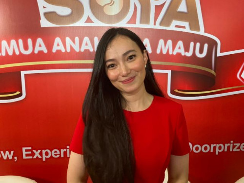 Curahan hati Asmirandah tentang sang anak yang alergi susu sapi. (Foto: Dok. Medcom.id/Fauzi Pratama Ramadhan)