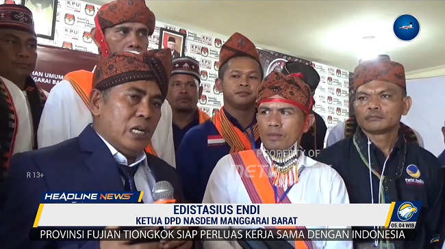 DPD Partai NasDem Manggarai Barat, NTT. Foto: Dok/Screenshot Metro TV