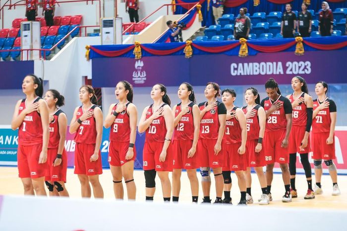 Timnas basket putri Indonesia di SEA Games 2023 (dok. PERBASI)