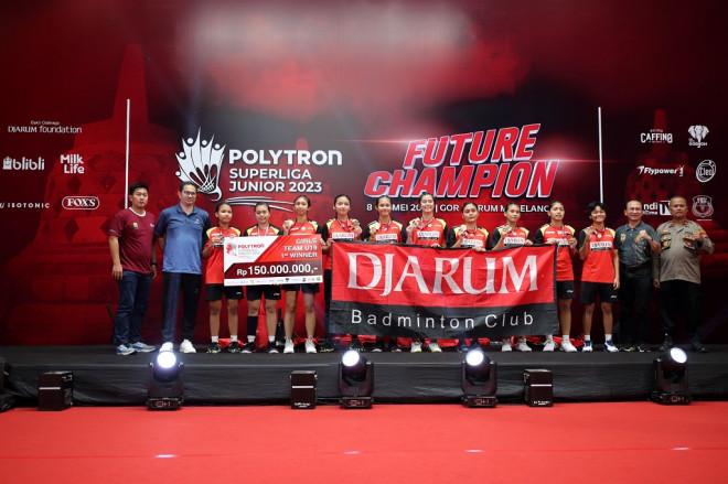 Atlet PB Djarum juara Superliga Junior 2023 putri U-19 (dok. PB Djarum)
