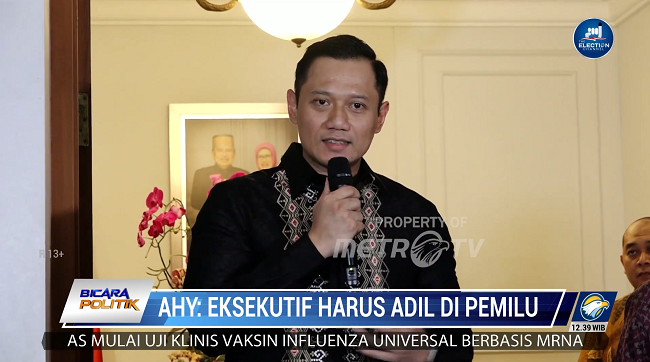 AHY Minta Pemerintah Berlaku Adil dalam Pemilu 2024