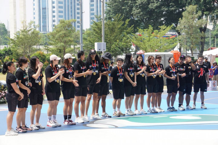 Timnas Basket Putri Meriahkan Peluncuran Revamp My Court di Lapangan Banteng