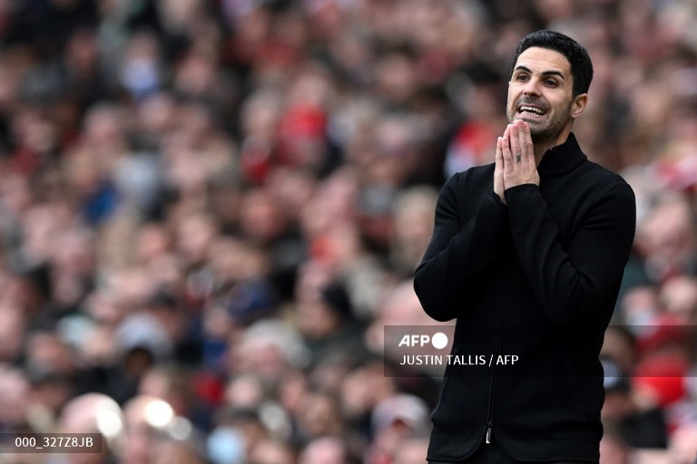 Pelatih Arsenal, Mikel Arteta (AFP/Adrian Dennis)