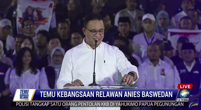 Anies Minta Para Pendukung Jadi Relawan Tangguh