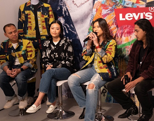 Ki-ka: Hary Prasteyo, Angela Judiyanto, Daniila Riyadi, dan Morad dalam acara konferensi pers 501 Experience di Grand Indonesia,  Jakarta. (Foto: Dok. Istimewa)
