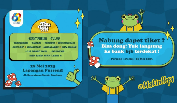 Nabung di bank bjb Bisa Dapat Tiket Tau-Tau Fest 2023