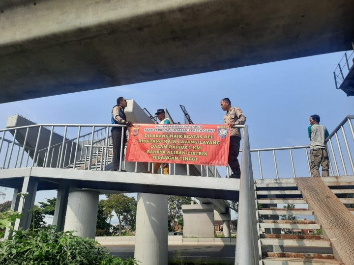 Polrestabes Bandung Sebar Personel Amankan Jalur Kereta Cepat Jakarta-Bandung