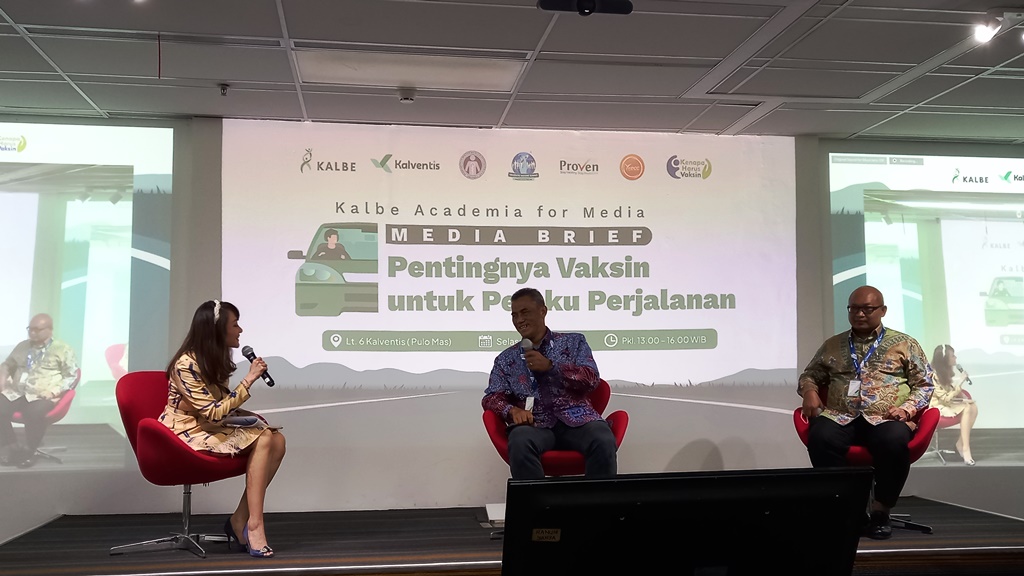 Media Brief Pentingnya Vaksin Pada Pelaku Perjalanan dari PT. Kalbe. Foto: Aulia/Medcom