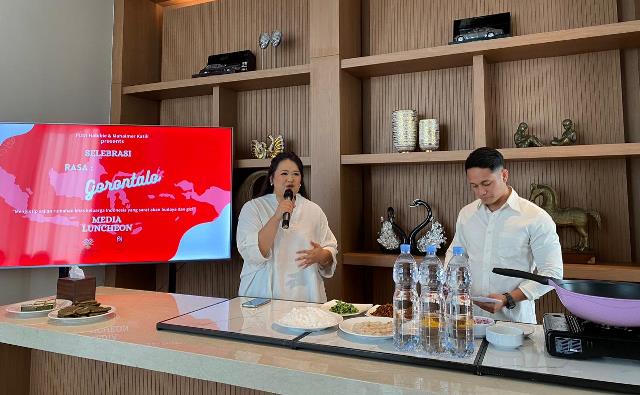Putri Habibie gelar SelebrasiRASA Gorontalo memperkenalkan kuliner khas Gorontalo. (Foto: Dok. Medcom.id/Fauzi Pratama Ramadhan)