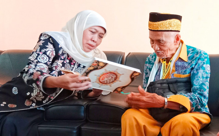 Jadi Jemaah Haji Tertua se-Indonesia, Mbah Harun Bagikan Rahasia Tetap Sehat