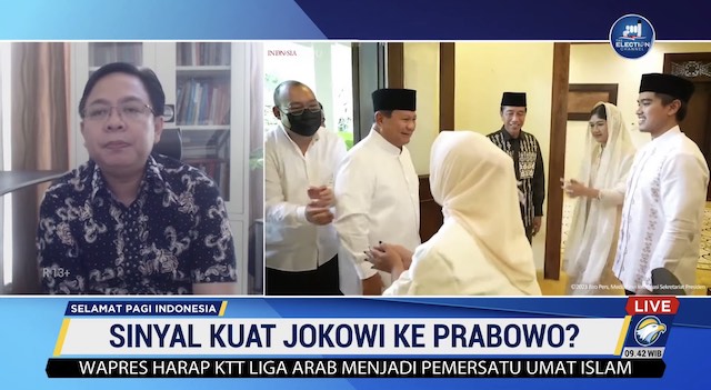 Pengamat : Jokowi Beri Sinyal Kuat Dukung Prabowo di Pilpres 2024