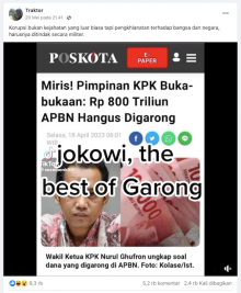 [Cek Fakta]  Peneliti Australia Sebut Jokowi Presiden Tak Berkemampuan Tapi Memiliki Daya Rusak? Cek Faktanya