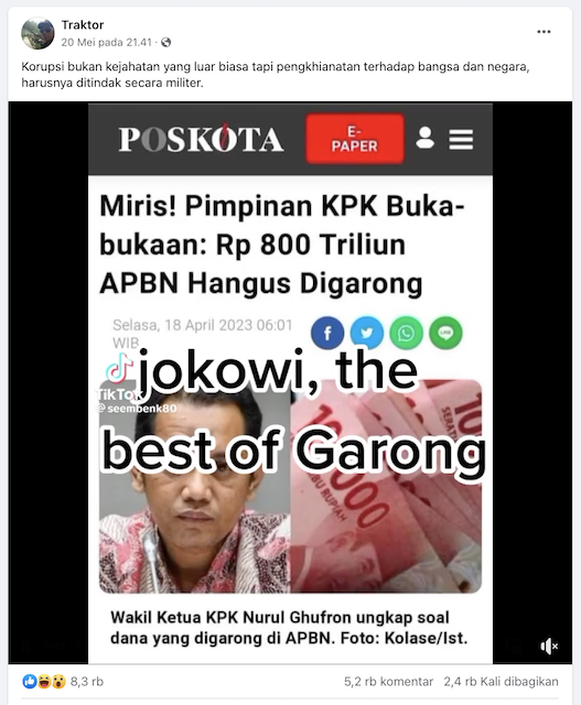 [Cek Fakta]  Peneliti Australia Sebut Jokowi Presiden Tak Berkemampuan Tapi Memiliki Daya Rusak? Cek Faktanya