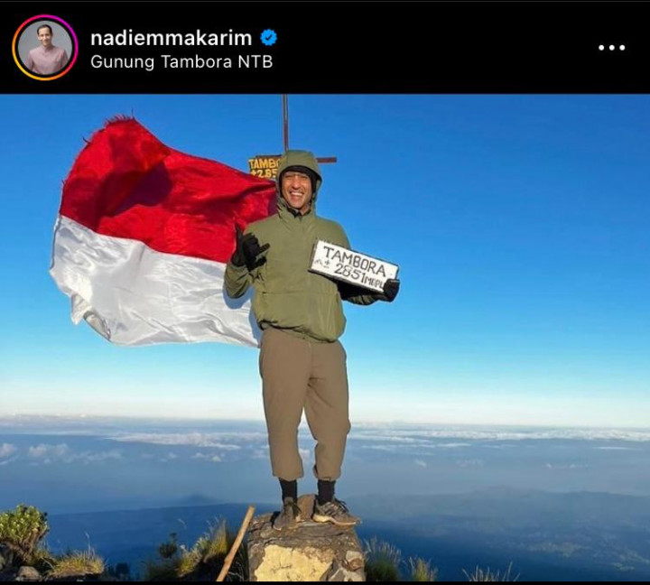 Nadiem Naik Gunung Tambora, Sempat Diskusi Pendidikan dengan Mahasiswa