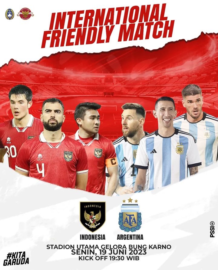 Tiket Presale Timnas Indonesia vs Argentina soldout (Instagram PSSI)